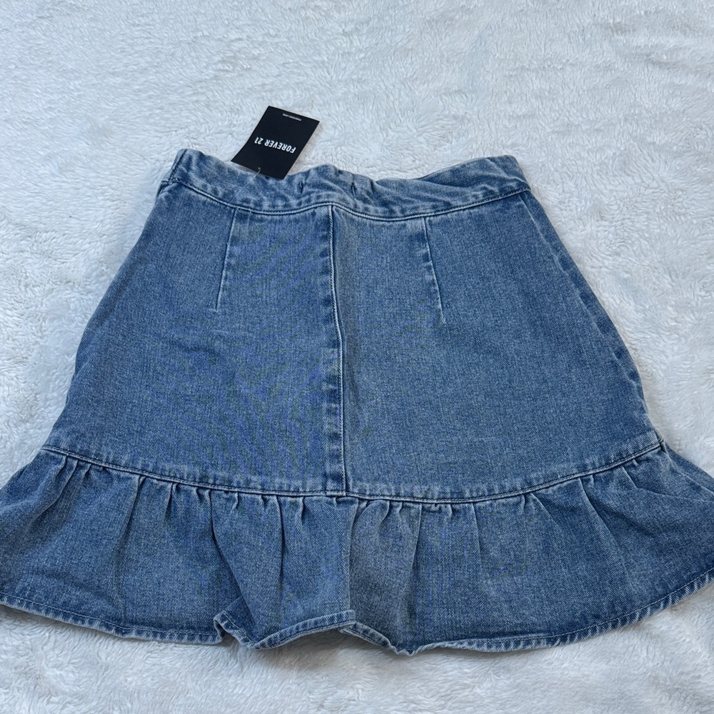NWT Forever 21 Blue Denim Skirt - Picture 5 of 5